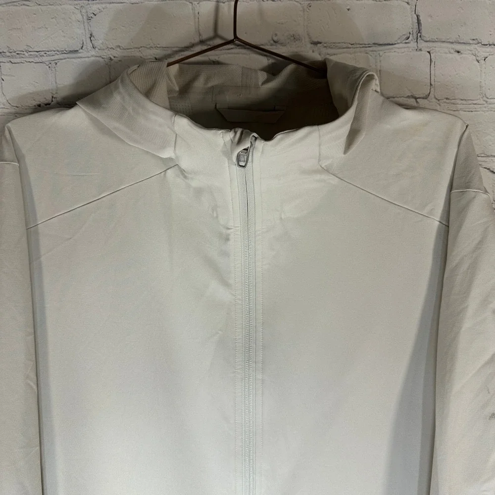 Lululemon Warp Light Packable Jacket Full Zip Reflective Beige Off-White XL